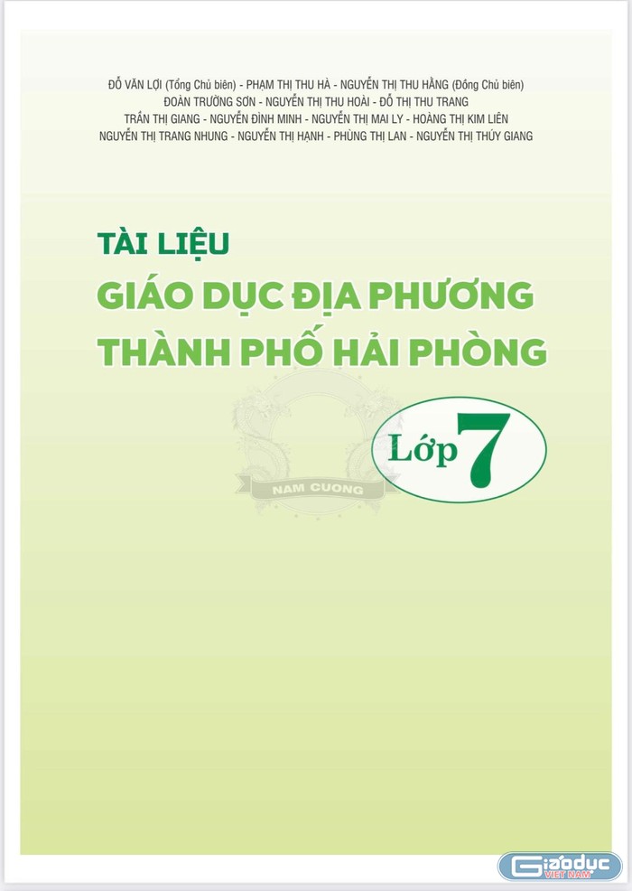 Cuốn tài liệu Giáo dục địa phương lớp 7 mới được gửi tới các nhà trường ở dạng PDF (Ảnh: Lã Tiến)