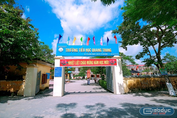 Trường Tiểu học Quang Trung là đơn vị liên tục xếp thứ 2 trong khối thi đua (Ảnh: NVCC)
