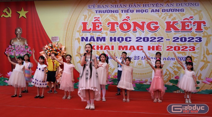 Năm học 2022 - 2023,Trường Tiểu học An Dương nỗ lực tạo môi trường học tập tốt nhất giúp học sinh phát triển toàn diện cả kiến thức và kĩ năng (Ảnh: LT)