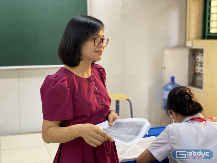 Cô giáo Bùi Thị Phương - giáo viên dạy môn Sinh học tại Trường Trung học cơ sở Lê Quý Đôn (thành phố Hải Dương, tỉnh Hải Dương). (Ảnh: LT)