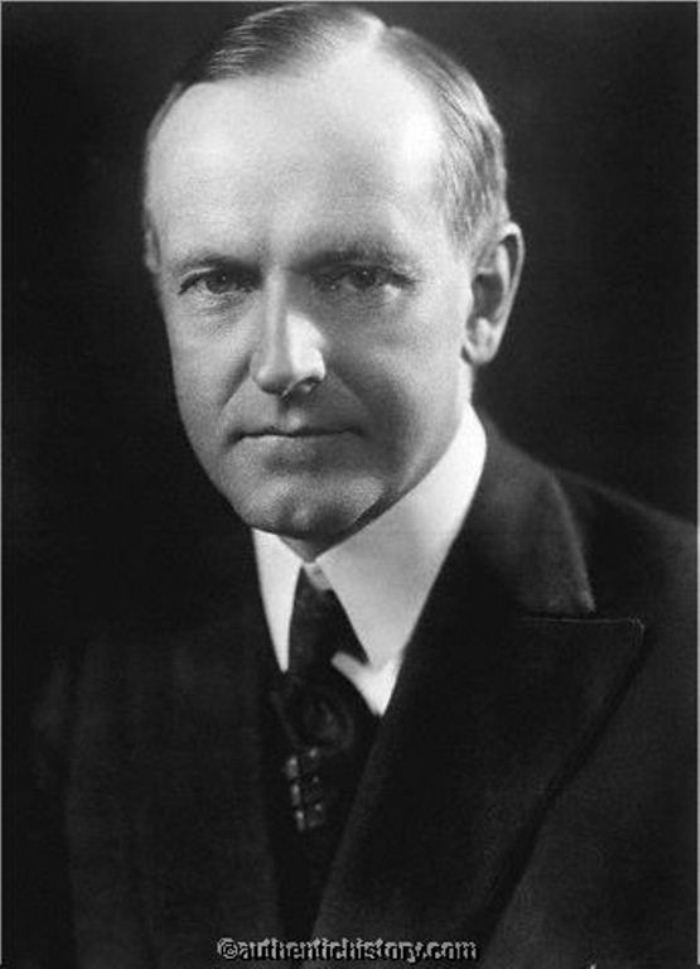 John Calvin Coolidge, Jr thường gọi là Calvin Coolidge, là Tổng thống Mỹ thứ 30. Ông còn có biệt hiệu "Cal im lặng". Hành nghề luật sư, Coolidge leo thang chính trị và lên chức Thống đốc tiểu bang Massachusetts. Ông được cử làm phó Tổng thống năm 1920 và năm 1924 ông đắc cử Tổng thống.