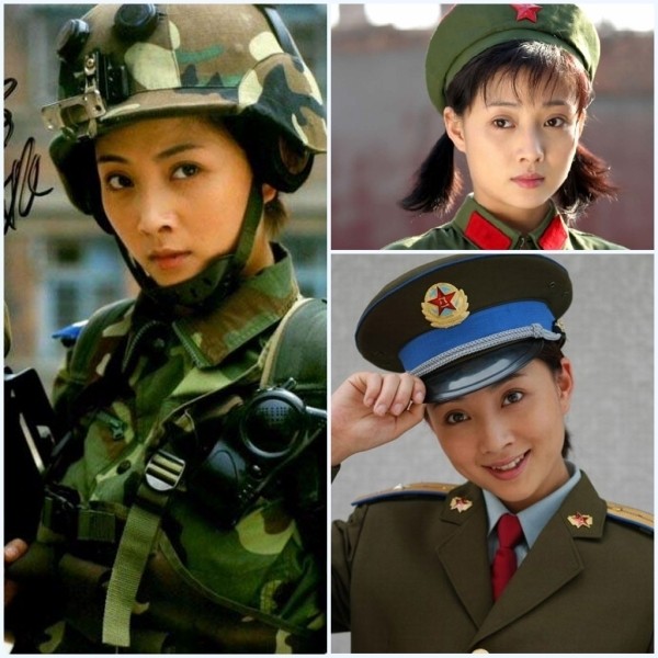 Nữ diễn viên Ân Đào trong tạo hình nữ chiến sĩ xinh đẹp và quyến rũ trong bộ phim "Hạnh phúc tựa hoa".