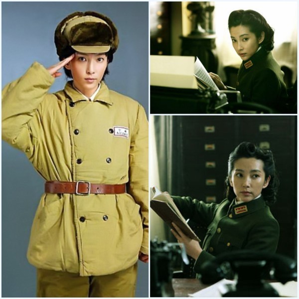 Tạo hình nữ chiến sĩ của Lý Băng Băng trong phim "Tiếng gió".