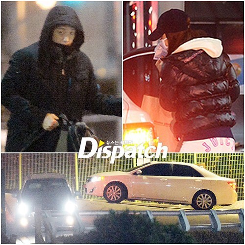 Hình ảnh Bi Rain và Kim Tae Hee hẹn hò bị phóng viên tờ Dispatch phát hiện và chụp lại.