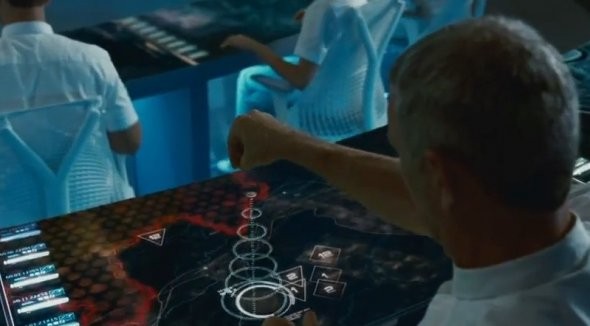 Các nhân viên sử dụng màn hình hiệu ứng 3D trong The Hunger Games trông thật chuyên nghiệp và đẹp mắt.