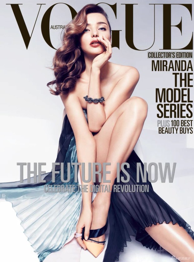 Xuất hiện trên tạp chí Vogue của Australia số tháng 3/2013, bà xã của nam tài tử Orlando Bloom khoe lưng trần và thân hình gợi cảm của một siêu mẫu nội y.
