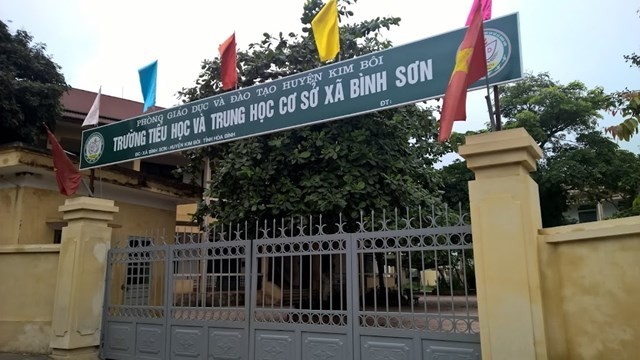 Trường Tiểu học và Trung học cơ sở xã Bình Sơn. (Ảnh: CTV)