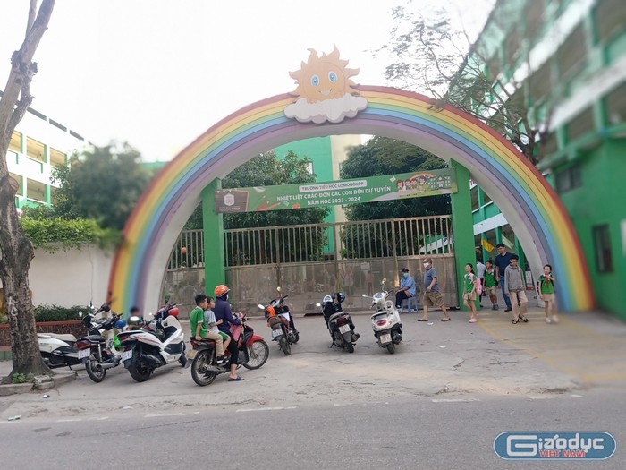 Trường Tiểu học Lômônôxốp (Khu đô thị Mễ Trì Hạ, Nam Từ Liêm, Hà Nội). (Ảnh: Mạnh Đoàn)