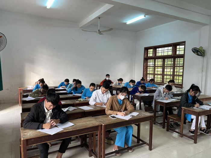 Lớp học của sinh viên Trường Đại học Quảng Nam. (Ảnh: Nhà trường cung cấp)