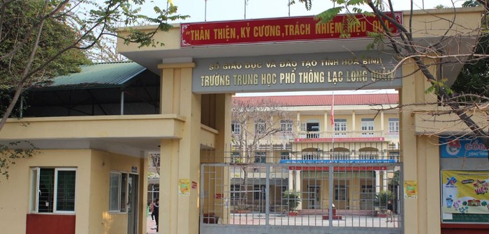 Trường Trung học phổ thông Lạc Long Quân. (Ảnh: Báo Hòa Bình)