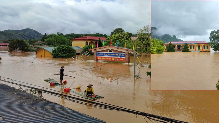 Trường Tiểu học - Trung học cơ sở Minh Chuẩn vào ngày 10/9. (Ảnh: FB nhà trường)