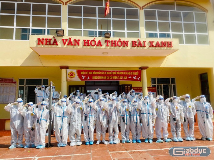 &quot;Tinh thần luôn chiến thắng&quot; của đoàn tình nguyện. (Ảnh: NVCC)