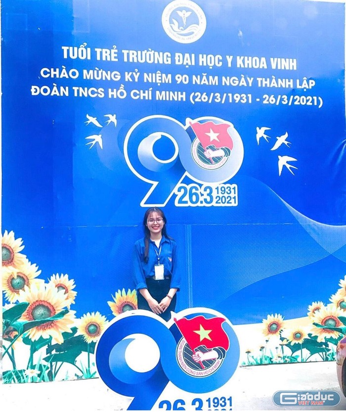 Trương Thị Huyền - sinh viên ngành Y Đa khoa: &quot;Được tham gia chống dịch với em chính là bài học quý, là cơ hội để chúng em được sống với nghề, bồi dưỡng tình yêu nghề&quot;. (Ảnh: NVCC)