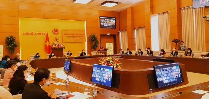 Toàn cảnh buổi Hội thảo Giáo dục 2021: “Văn hóa học đường trong bối cảnh đổi mới giáo dục và đào tạo&quot;. (Ảnh: LC)