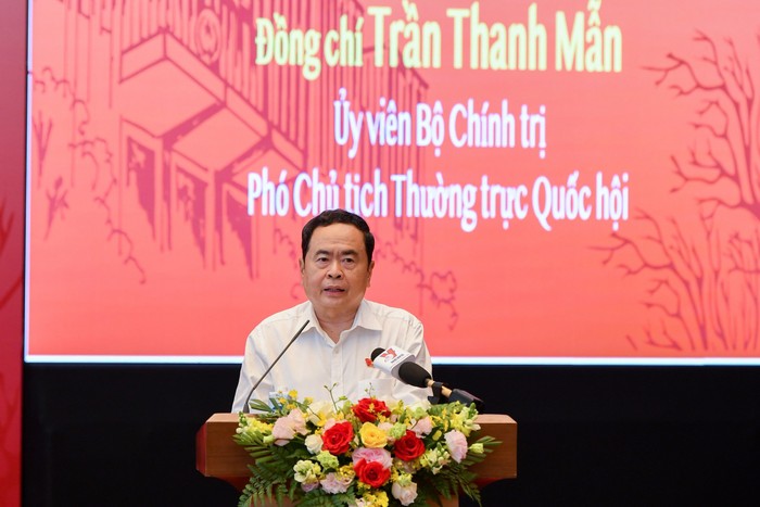 Ông Trần Thanh Mẫn - Ủy viên Bộ Chính Trị, Phó Chủ tịch Thường trực Quốc hội phát biểu chỉ đạo Hội thảo.