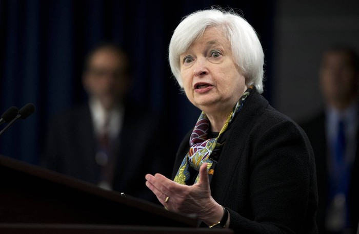 Thống đốc Cục Dự trữ Liên bang Mỹ Janet Yellen, ảnh: WSJ.