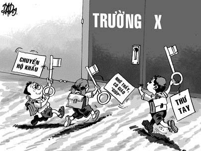 Hình ảnh minh họa cho việc cố gắng cho con em mình vào trường chuyên, lớp chọn. (Ảnh: newsthoidai.vn)