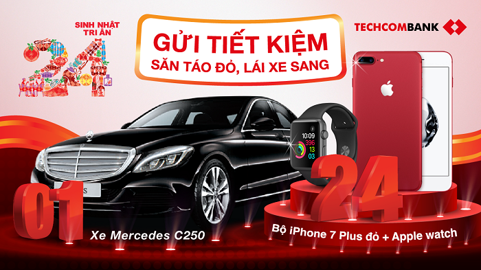 Tham gia gửi tích kiệm tại ngân hàng Techcombank khách hàng sẽ có cơ hội nhận những phần quà hấp dẫn.