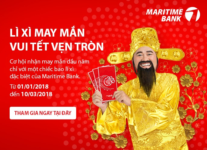 Lan tỏa may mắn cùng phong bao lì xì của Maritime Bank.