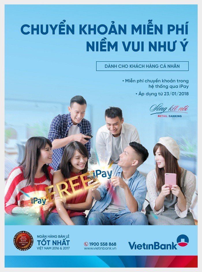 Chuyển khoản miễn phí cùng VietinBank.