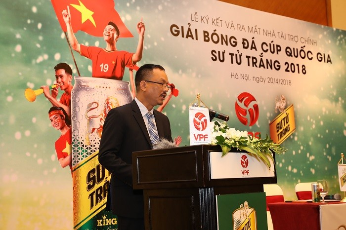 Bia Sư Tử Trắng là nhà tài trợ cho giải bóng đá Cúp Quốc gia - Sư Tử Trắng 2018.