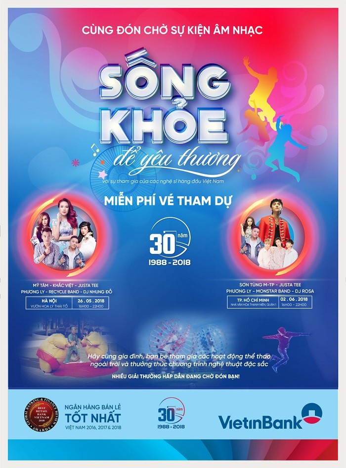 “Sống Khỏe để yêu thương”: Sự kiện âm nhạc “bom tấn” đầu hè 2018.