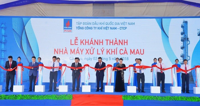 Năm 2018, PV GAS khánh thành và đưa vào vận hành Nhà máy chế biến khí Cà Mau.