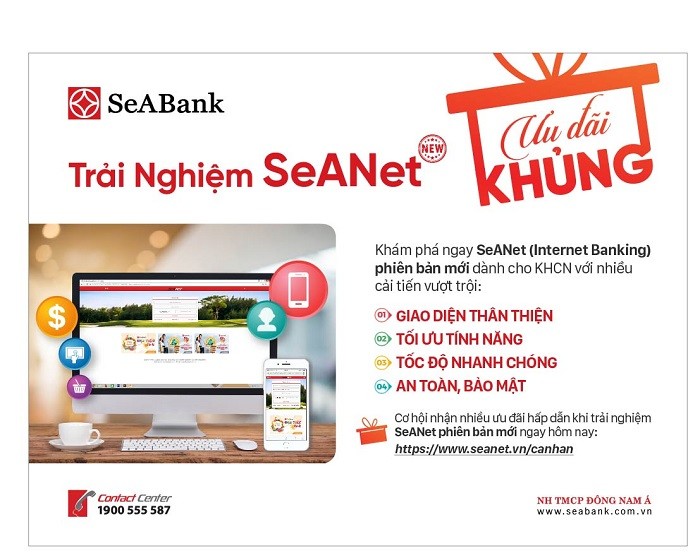 Seabank giới thiệu phiên bản Internet banking hoàn toàn mới.