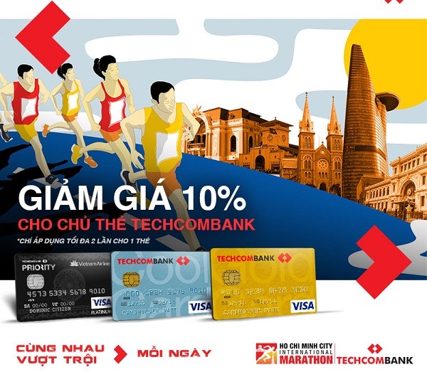 Giảm giá 10% cho chủ thẻ Techcombank.