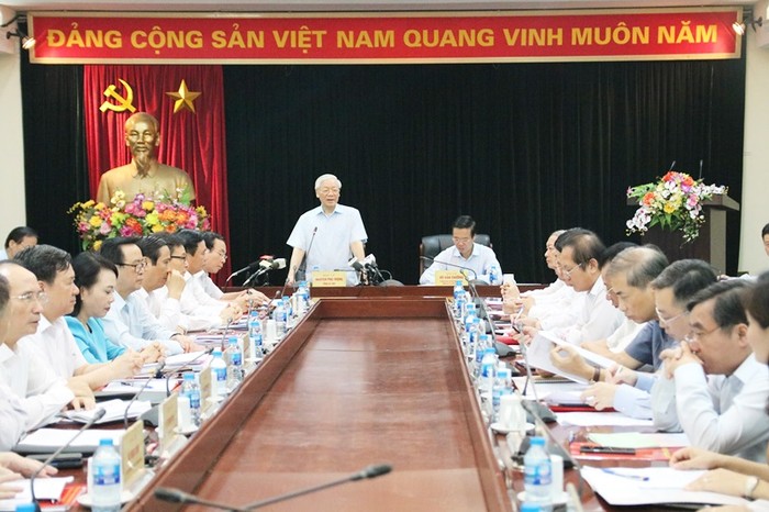 Toàn cảnh buổi làm việc.