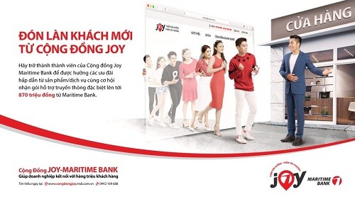 Cộng đồng Joy – Maritime Bank giúp doanh nghiệp “đón làn khách mới”.