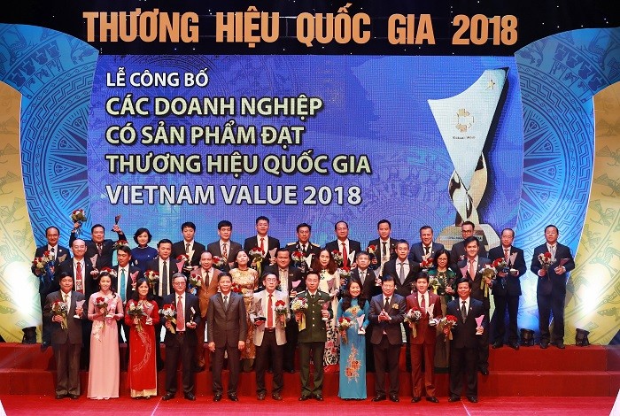 Các doanh nghiệp có sản phẩm đạt Thương hiệu Quốc gia 2018.