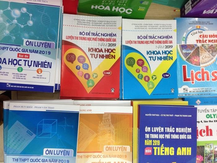 Những loại sách này có đầy đủ các môn từ khoa học tự nhiên và khoa học xã hội. Ảnh: Công Tiến.