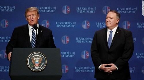 Tổng thống Mỹ, Donald Trump (trái) và Ngoại trưởng Mike Pompeo (Ảnh: CNN).