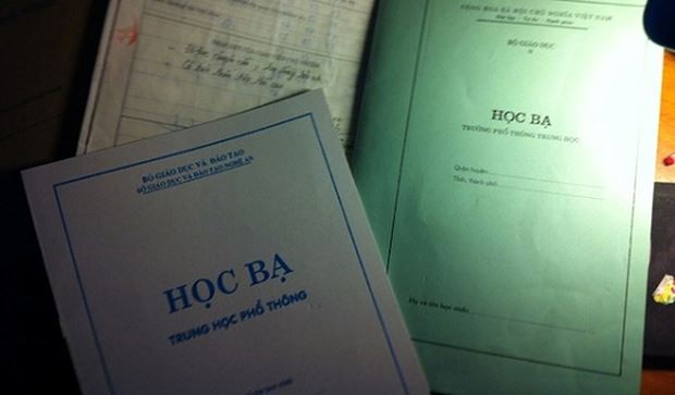 Học bạ của học sinh (Ảnh minh họa: trungcaptruongson.edu.vn).