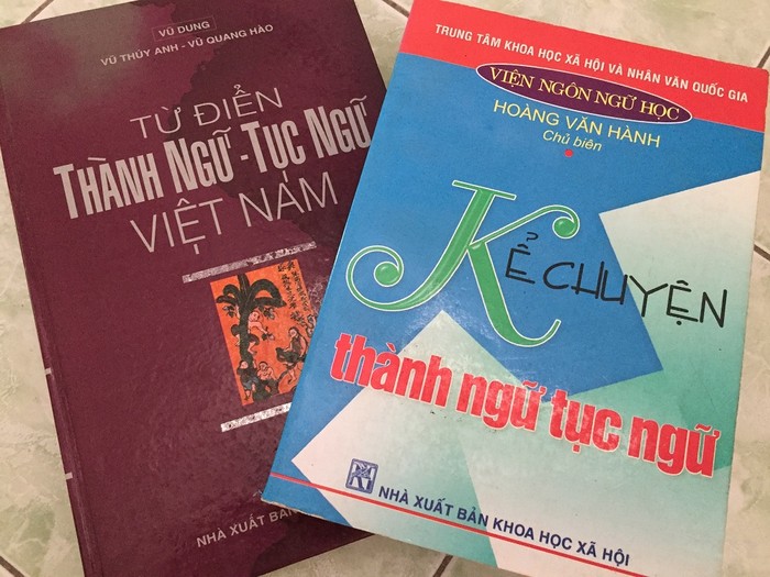 Sách về thành ngữ - tục ngữ (Ảnh: tác giả cung cấp).