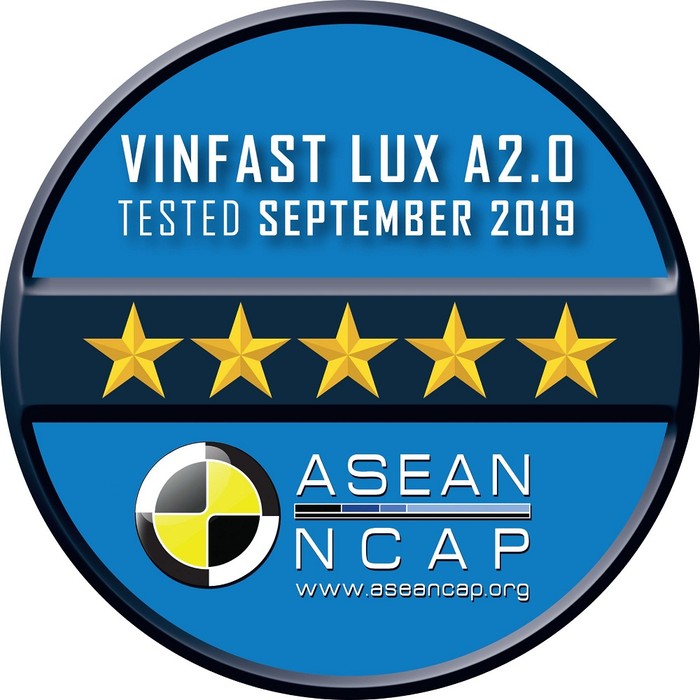 Chứng chỉ an toàn ASEAN NCAP 5 sao dành cho mẫu xe Lux A2.0.