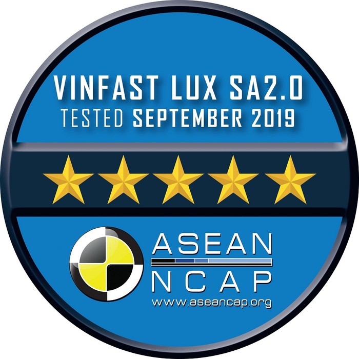 Chứng chỉ an toàn ASEAN NCAP 5 sao dành cho mẫu xe Lux SA2.0.