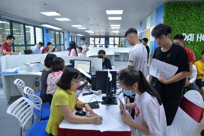 Sinh viên nhập học Trường Đại học Điện lực. (Ảnh: website nhà trường)