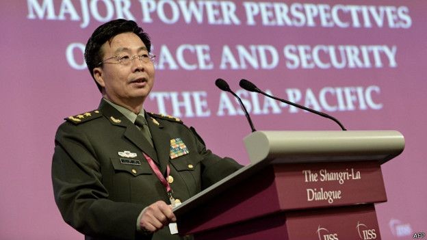 Vương Quán Trung, Phó tổng tham mưu trưởng Quân đội Trung Quốc đưa ra tuyên bố nhằm đánh lừa thiên hạ về chủ quyền &quot;đường lưỡi bò&quot; ở Đối thoại Shangri-La 2014 tại Singapore