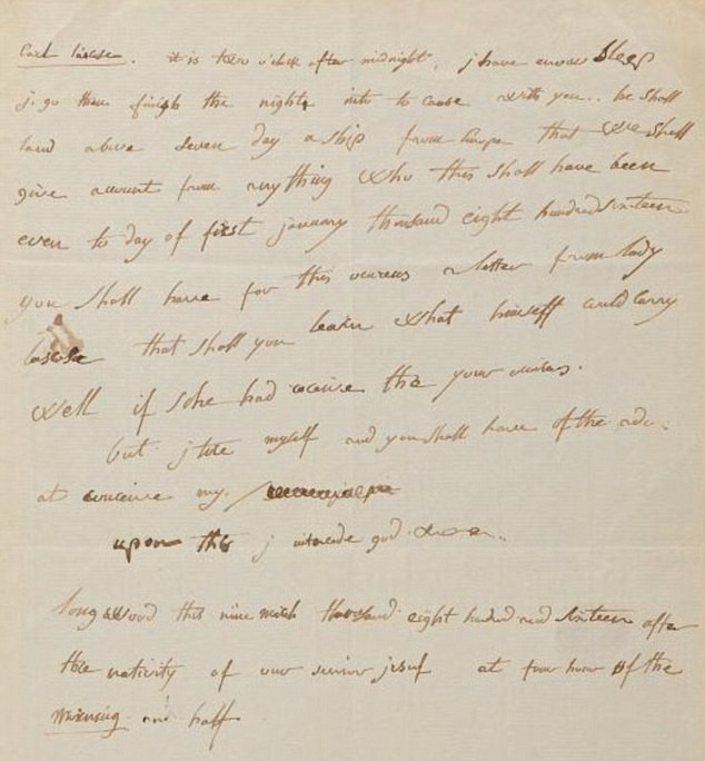 Lá thư hiếm hoi của Napoleon với những dòng chữ tiếng Anh không được trôi chảy này...