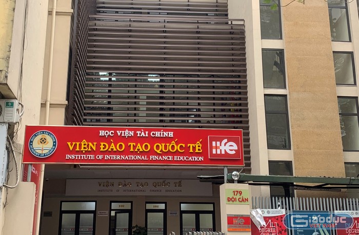 Viện Đào tạo Quốc tế, Học viện Tài chính. Ảnh: Phạm Thi.