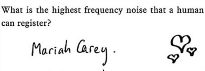 "Mariah Carey chính là âm thanh cao nhất mà con người có thể cảm nhận đươc", câu trả lời thật khó hiểu?.