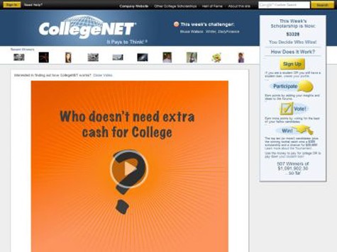 @CollegeNET: Trang web CollegeNET về các chương trình hỗ trợ tài chính sinh viên và học bổng là trang web duy nhất cho phép người dùng sử dụng diễn đàn thảo luận trên trang web để tìm ra người chiến thắng hàng tuần. Và tài khoản Twitter của họ sẽ giúp bạn theo dõi những thông tin cập nhật nhất của trang web này.