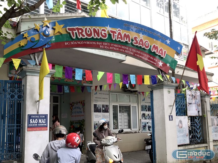 Trung tâm Sao Mai đã tổ chức lễ khai giảng năm học mới 2020 -2021 cho hơn 200 học sinh. Ảnh: Tùng Dương.