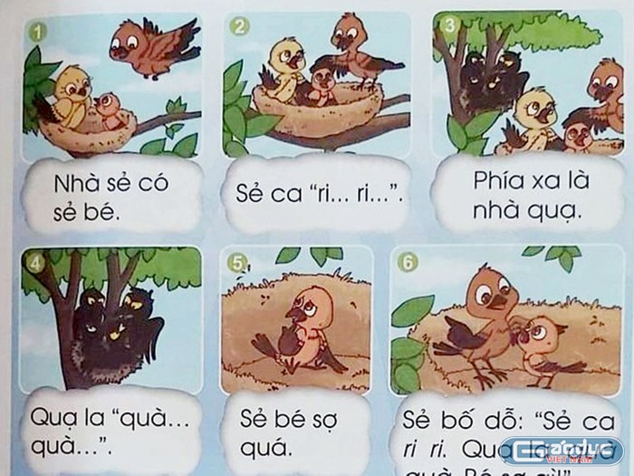 Nhiều câu, từ trong bộ sách Tiếng Việt 1 Cánh Diều không đầy đủ chủ ngữ, vị ngũ, câu văn cụt lủn, lủng củng. Ảnh: TD.