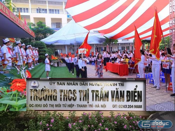 Trường Trung học cơ sở Thị trấn Văn Điển. Ảnh minh họa.