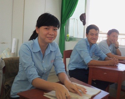 Cô học trò Dương Thị Thúy Nga luôn tỏ ra thích thú với những tiết học Văn trên lớp.