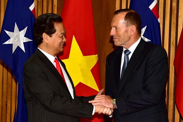 Thủ tướng Nguyễn Tấn Dũng và Thủ tướng Tony Abbott thống nhất nhiều nội dung hợp tác quan trọng giữa hai quốc gia. ảnh: vgp.