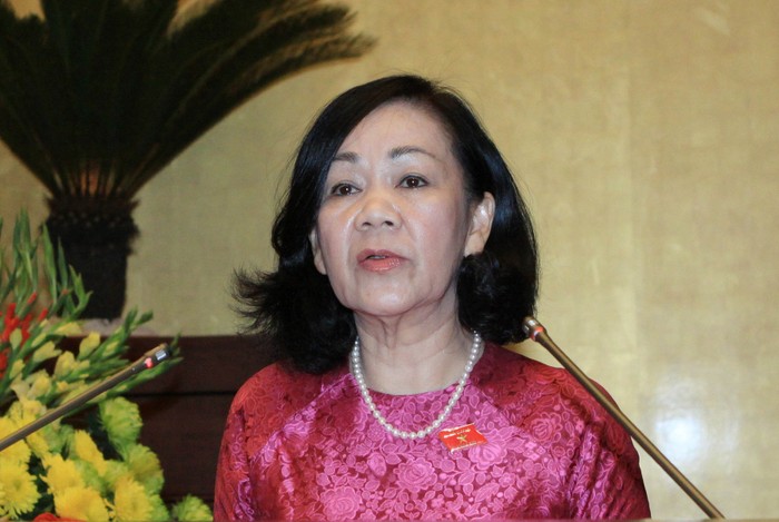 Bà Trương Thị Mai - Chủ nhiệm Ủy ban Các vấn đề xã hội của Quốc hội. ảnh: TTBC.